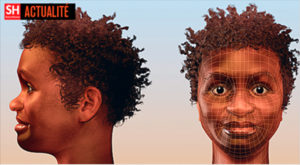 Reconstitution du visage de Luzia par l'artiste Cicero Moraes.